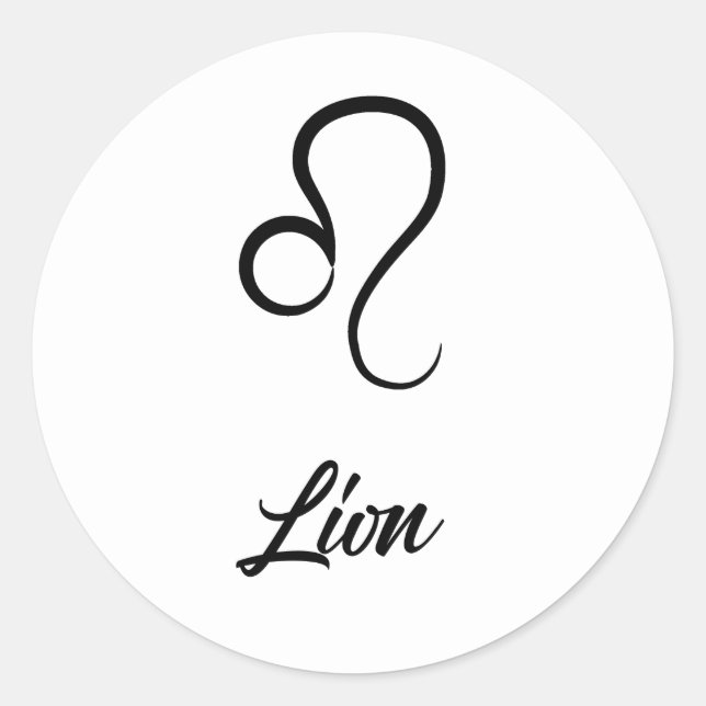 Sticker Rond Lion - Signe du zodiaque (Vorderseite)