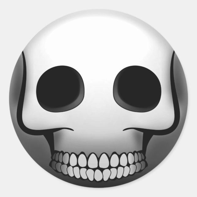 Sticker Rond Skullmoji (Vorderseite)