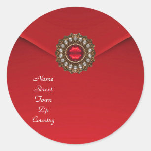 Sticker Roter Samt Juwel