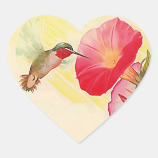Sticker Ruby Throated Hummingbird @ Blume Garden