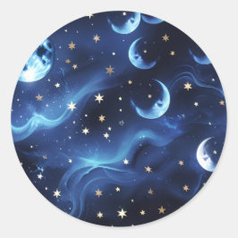 Sticker - Saphirblaues Mond-Design