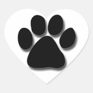 Sticker - Schwarze Paw Print