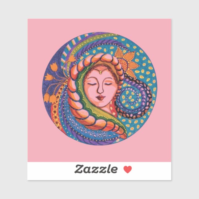 Sticker - Serene Goddess Mandala Art (Blatt)