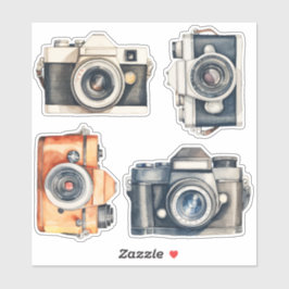 Sticker-Set Vintage SLR-Kameras Fotograf Vinyl Aufkleber
