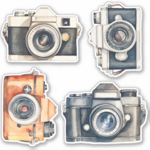 Sticker-Set Vintage SLR-Kameras Fotograf Vinyl Aufkleber