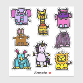 Sticker Sheet 6x6 "the alphabet book" (Matte)