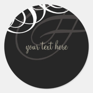 STICKER-SIEGEL: Designervogue 15 Runder Aufkleber