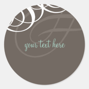 STICKER-SIEGEL: Designervogue 4 Runder Aufkleber