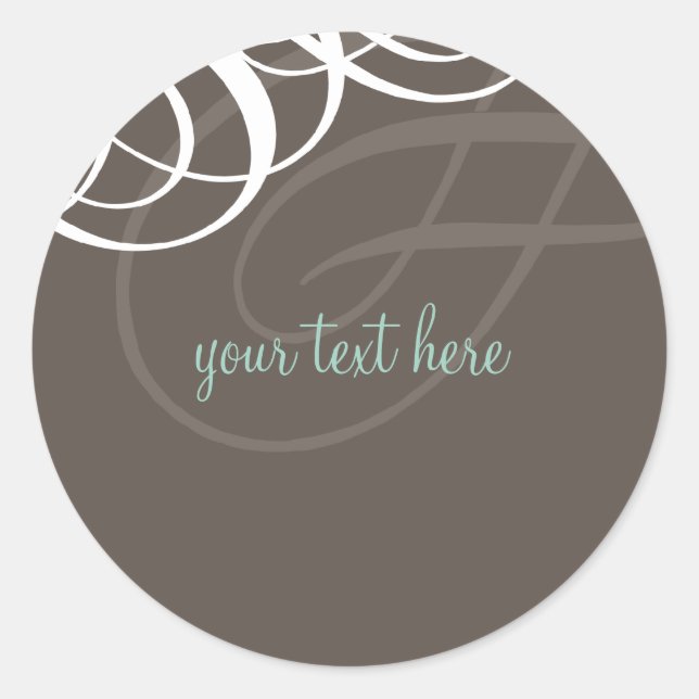 STICKER-SIEGEL: Designervogue 4 Runder Aufkleber (Vorderseite)