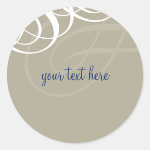 STICKER-SIEGEL: Designervogue 7 Runder Aufkleber