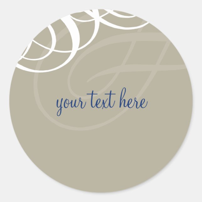 STICKER-SIEGEL: Designervogue 7 Runder Aufkleber (Vorderseite)