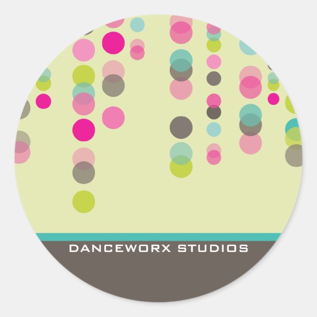 STICKER-SIEGEL: Diskothek 1 Runder Aufkleber (Vorderseite)