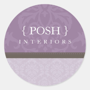 STICKER-SIEGEL: göttlich Damast 5B Runder Aufkleber