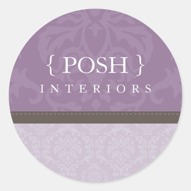 STICKER-SIEGEL: göttlich Damast 5B Runder Aufkleber (Vorderseite)