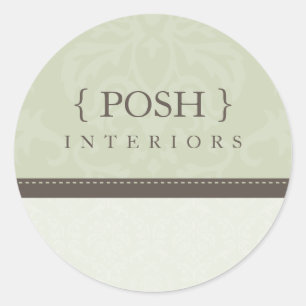 STICKER-SIEGEL: Göttlicher Damast 9B Runder Aufkleber