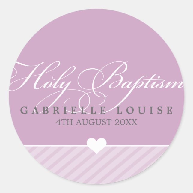STICKER-SIEGEL - heilige Taufe: wunderschöner Typ  Runder Aufkleber (Vorderseite)