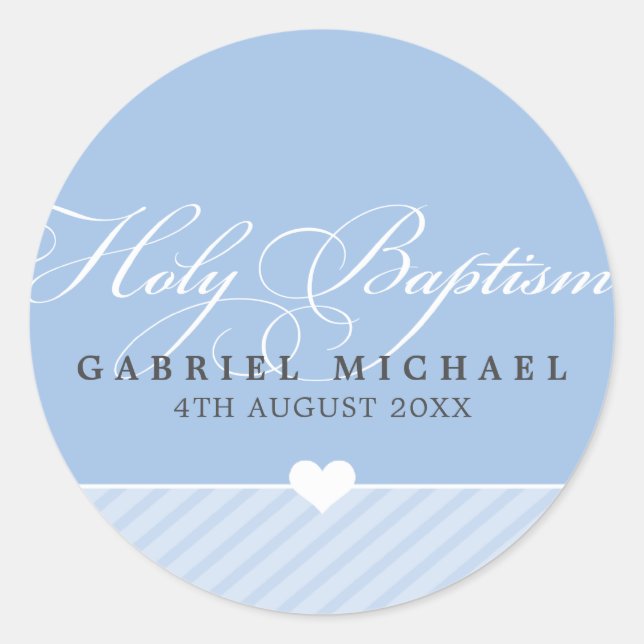 STICKER-SIEGEL - heilige Taufe: wunderschöner Typ  Runder Aufkleber (Vorderseite)