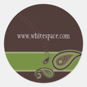 STICKER-SIEGEL: Paisley 4 Runder Aufkleber