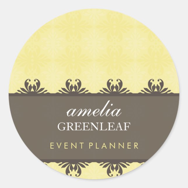 STICKER SIEGEL:: stilvoll gemustert 1 (Vorderseite)