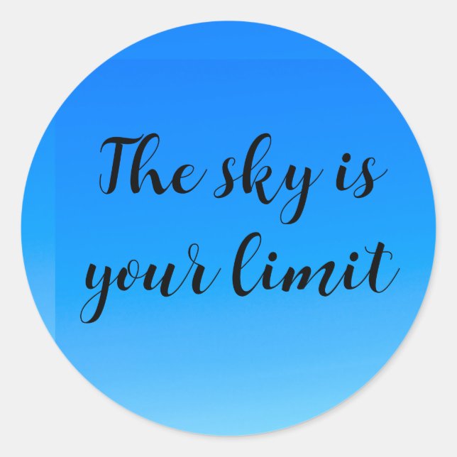 Sticker sky ist Ihre Limit-Inspiration (Vorderseite)