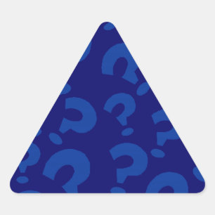 Sticker Stationery Question Mark Art Blue Triangle