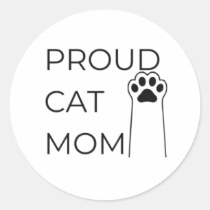 Sticker 'Stolze Katzenmutter' – Süßes Geschenk für