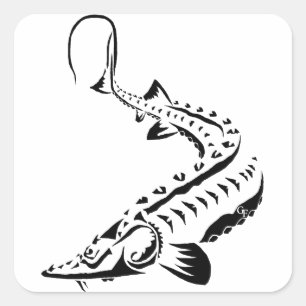 STICKER - STURGEON - TRIBALES SCHUHEN