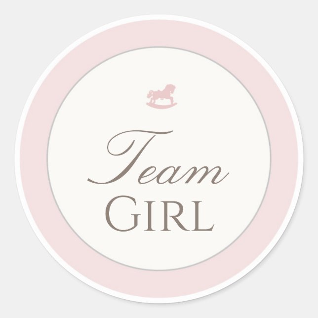Sticker Teddybär Team Mädchen für Geschlechterenth (Vorderseite)