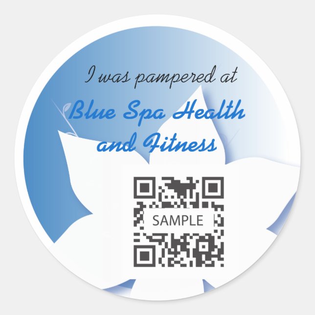 Sticker Template Blue Wellness-Center (Vorderseite)