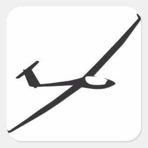 Sticker umgedrehtes Segelflugzeug