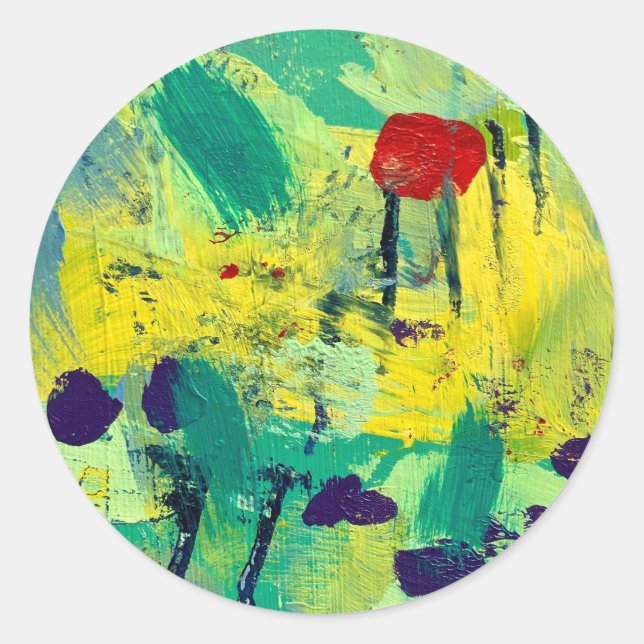 Sticker und Siegel im Feld- und Wiesendesign (Vorderseite)