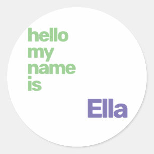 STICKER unisex Name lila modern