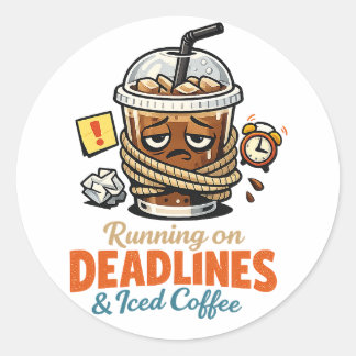 Sticker 'Unter Termindruck & Eiskaffee'