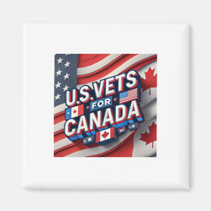 Sticker US-Veteranen für Kanada Brüder im Geiste Magnet