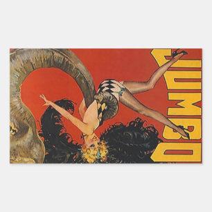 Sticker Vintag Jumbo Elephant Circus Show Girl Up