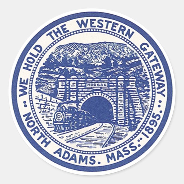 Sticker Vintage Travel Hoosac Train Tunnel Gepäck (Vorderseite)