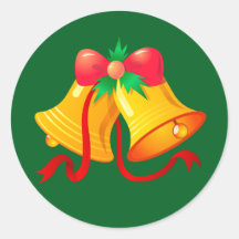 Sticker-Weihnachtsglocken mit Red Bow