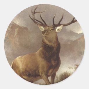 Sticker Wildlife Majestic Bull Elk Mountain Storm