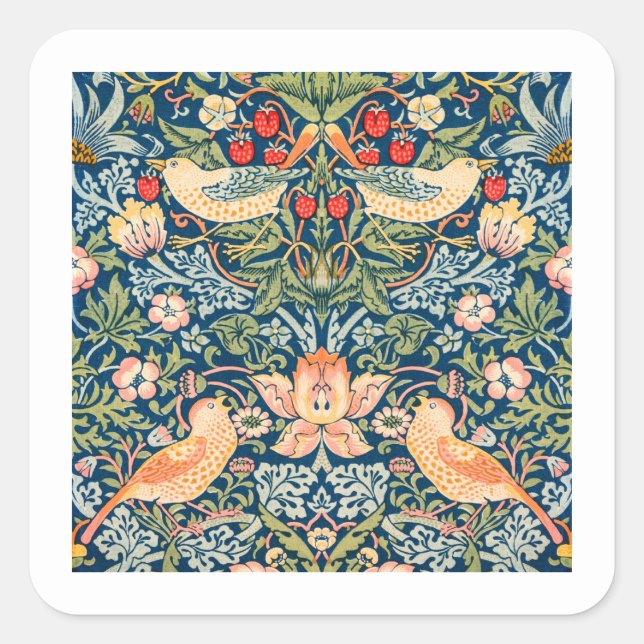 STICKER : WILLIAM MORRIS : STRAWBERRY THIEVES (Vorderseite)