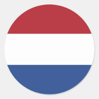 Sticker with Flag of Netherlands