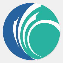 Sticker with Flag of Ottawa, Canada