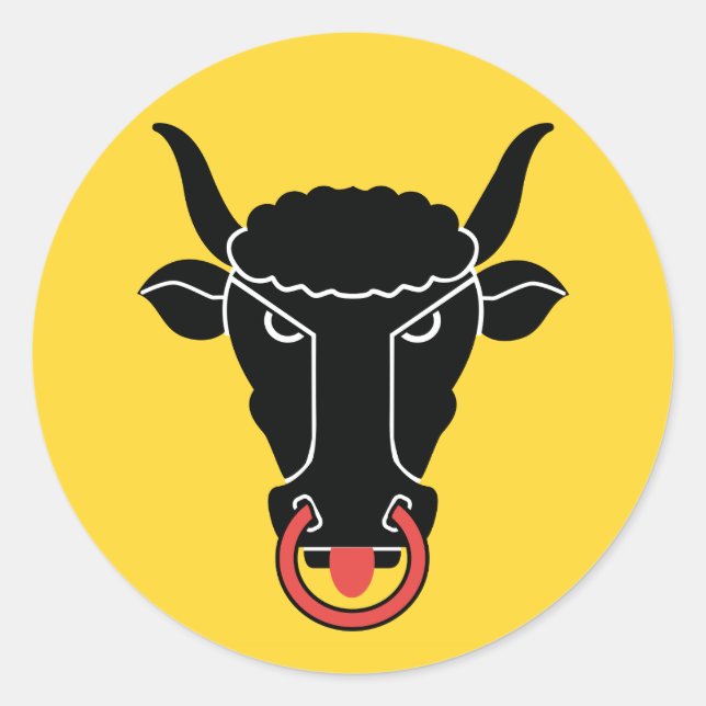 Sticker with Flag of Uri, Switzerland (Vorderseite)