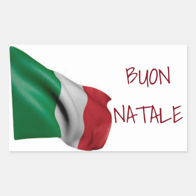 STICKER ZU SAGEN **MERRY CHRISTMAS** "ITALIENISCHE (Vorderseite)