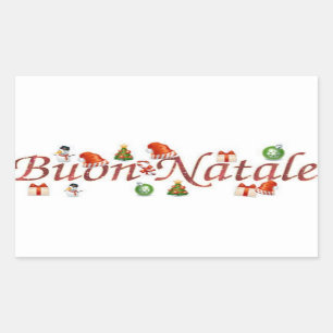 STICKER ZU SAGEN **MERRY CHRISTMAS** "ITALIENISCHE