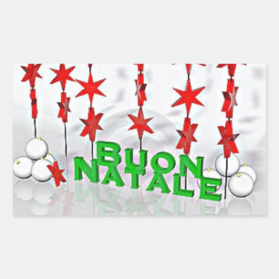 STICKER ZU SAGEN **MERRY CHRISTMAS** "ITALIENISCHE