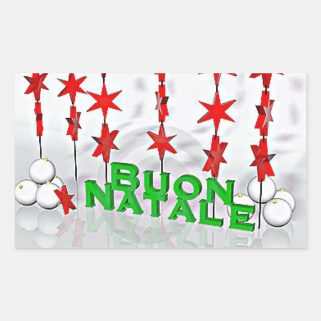 STICKER ZU SAGEN **MERRY CHRISTMAS** "ITALIENISCHE (Vorderseite)