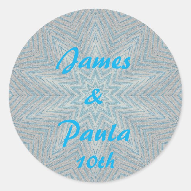 Sticker zum 10. Hochzeitstag (Vorderseite)