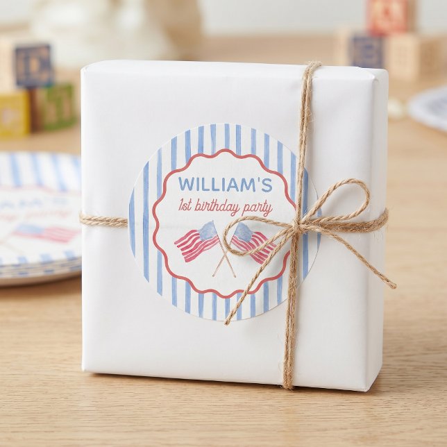 Sticker zum 4. Juli Jungen-Geburtstag (Von Creator hochgeladen)