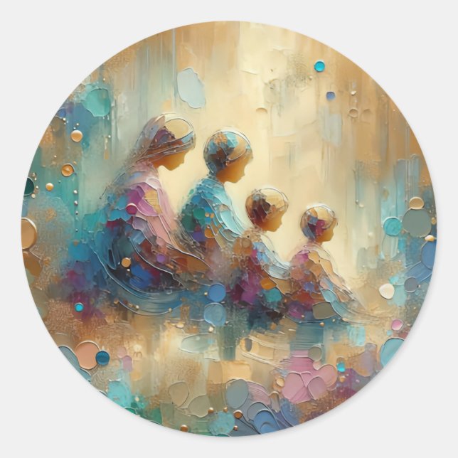 Sticker zur Zusammengehörigkeit von Familien (Vorderseite)