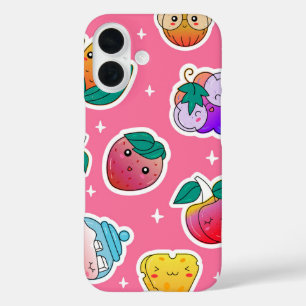 Stickerbeizen - Niedlicher Kawaii Cartoon iPhone 16 Hülle